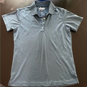 Pebble Beach Gray Blue Short Sleeve Polo